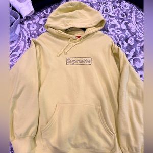 Supreme KAWS Chalk Box Logo Hoodie - Yellow (Men’s Large)